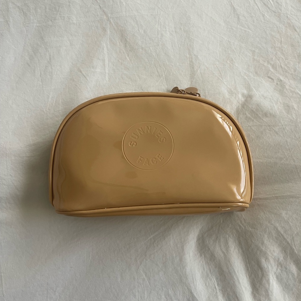 Sunnies Face Makeup Pouch - Tan